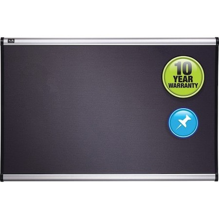 Quartet B444A, Prestige Bulletin Board, Diamond Mesh Fabric, 48 X 36, Gray/aluminum Frame QRTB444A